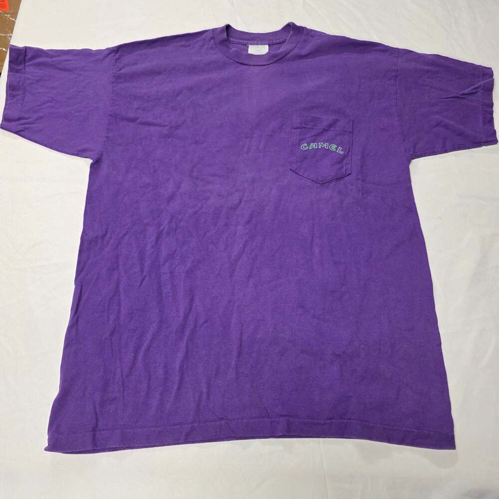 Vintage 1993 Camel Cigarettes Purple Pocket T-Shirt